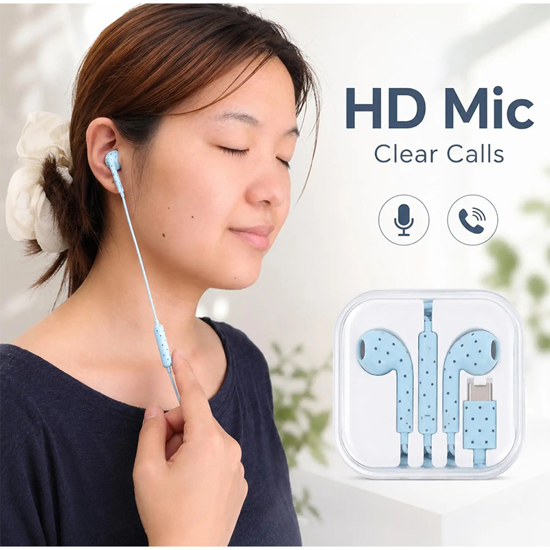 Наушники Type C с узором в гор – обзор и цена Wired Earphone Mic