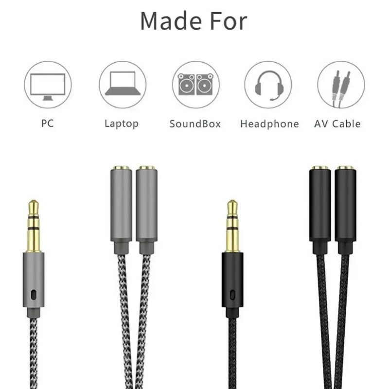 Адаптер для гарнитуры, микрофо – обзор и цена Audio Splitter Y